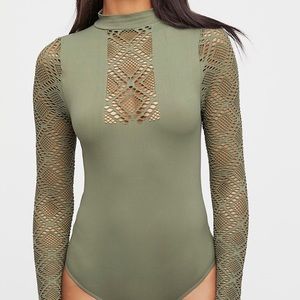 Free People Fishnet Bodysuit